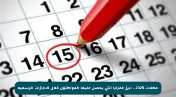 عطلات 2025.. أبرز المزايا التي يحصل عليها المواطنون خلال الإجازات الرسمية
